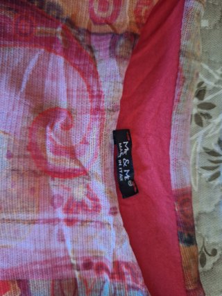 Maglia donna fantasia floreale rossa