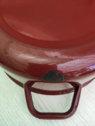 Cacerola hierro esmaltado marrón/rojo