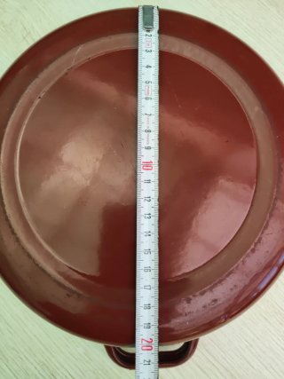 Cacerola hierro esmaltado marrón/rojo