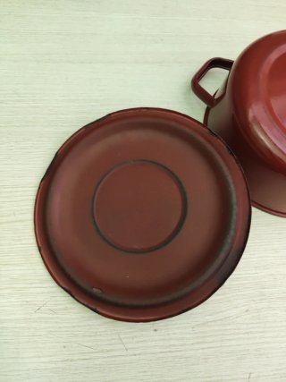 Cacerola hierro esmaltado marrón/rojo