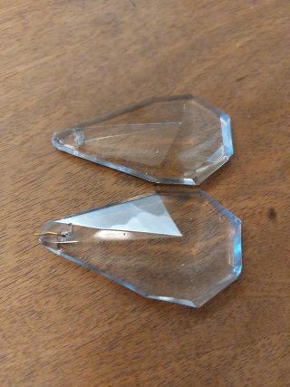 2 prismas de cristal colgantes para lámpara