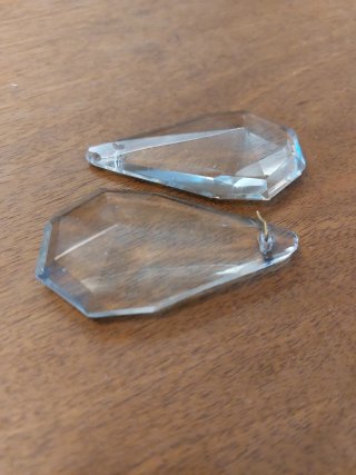 2 prismas de cristal colgantes para lámpara