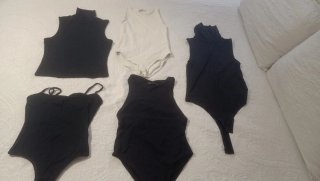 Bodys Mujer Talla Única (Negro y Blanco)
