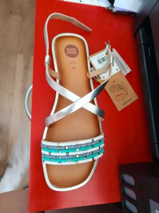 Sandalias Gioseppo Talla 38 Multicolor Plata