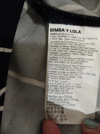 Vestido Bimba y Lola Negro con Rojo
