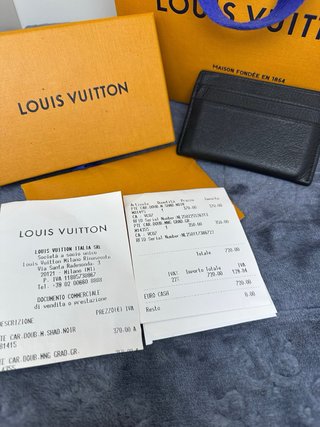 Portacarte Louis Vuitton Nero