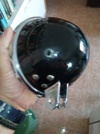 Faro Harley Davidson Cromado y negro Nuevo