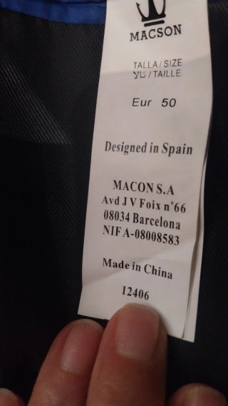 Traje de hombre azul