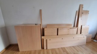 Conjunto armario juvenil y litera tren
