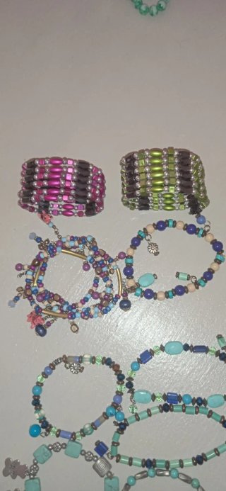 Lote 9 pulseras elásticas