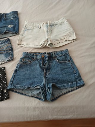 Lote 5 Pantalones Cortos Vaqueros