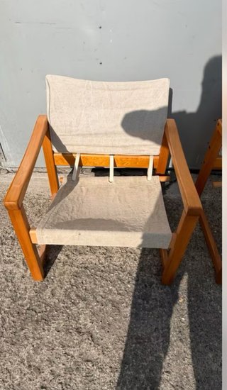 Poltrona Diana Safari Ikea in Legno e Tessuto