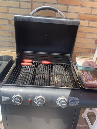 Barbacoa a Gas Nero e Argento a Gas Butano