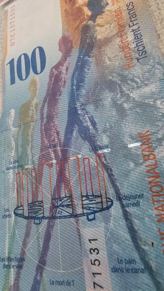 Billetes 240 Francos Suizos (10, 20, 100)