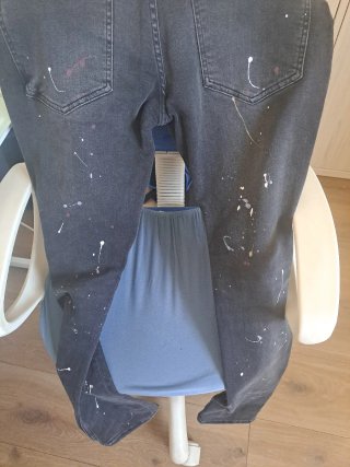 Pantalones Bershka negros con salpicaduras