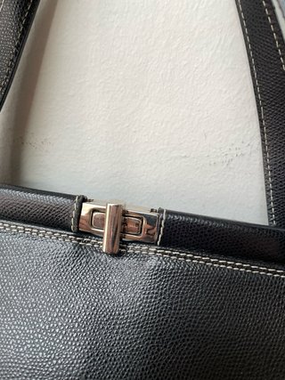 BOLSO PIEL REAL NEGRO VINTAGE RETRO BANDOLERA