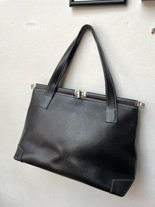 BOLSO PIEL REAL NEGRO VINTAGE RETRO BANDOLERA