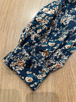 Vestido estampado floral manga larga