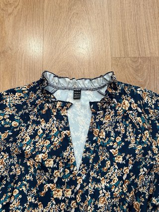 Vestido estampado floral manga larga