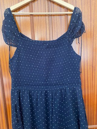 Vestido Abercrombie topos azul marino XL