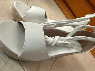 Cuñas altas blancas mujer talla 42