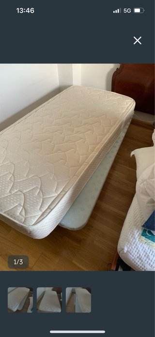Colchón Cama 90 y base con patas
