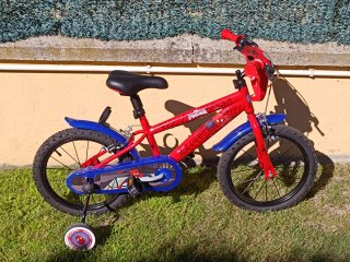 Bicicleta Infantil Spiderman con Ruedines