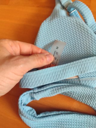 Bikini azul texturizado