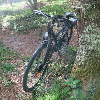 Bicicleta eléctrica gris Marca BTWIN 700E