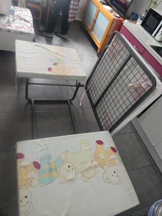 Cama Plegable con Colchón y Forro