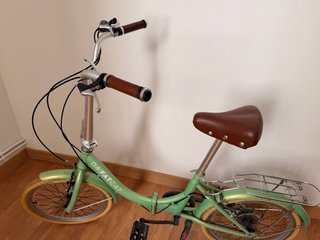 Bici plegable verde Da'Fatcat