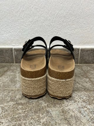 Sandalias plataforma negras talla 37