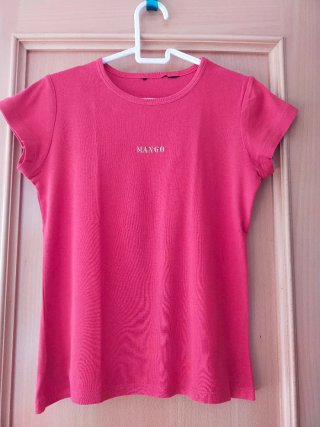 Camiseta Mango Roja Talla S