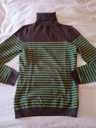 Jersey mujer cuello alto rayas