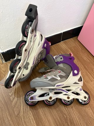 Patines en línea niña talla 35 morado