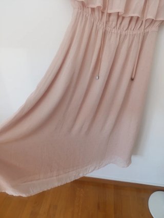 Vestido rosa pastel Mango