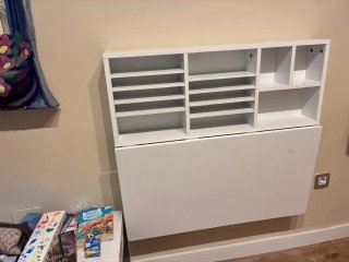 Escritorio Plegable Blanco Pared