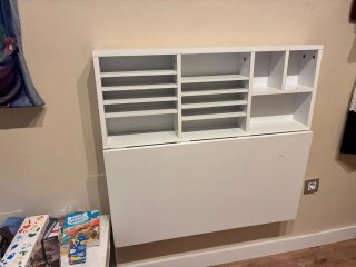 Escritorio Plegable Blanco Pared
