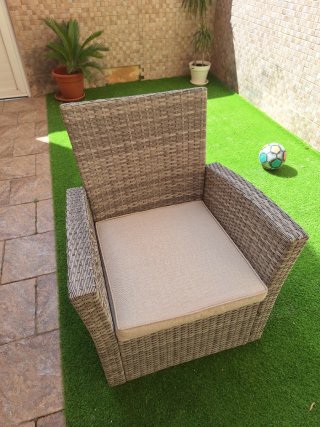 Conjunto de muebles para exterior de ratán