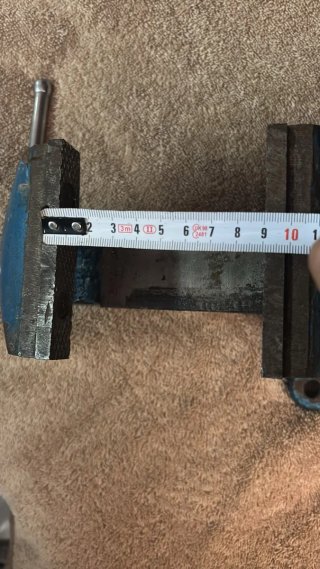 Tornillo de banco azul