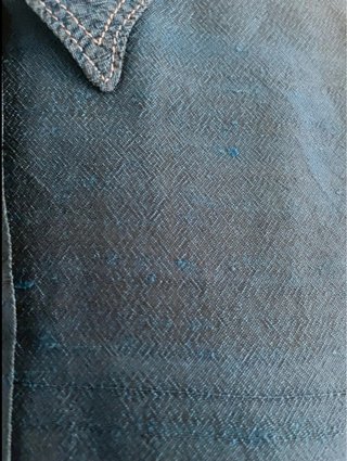 Camisa seda vintage azul años 80