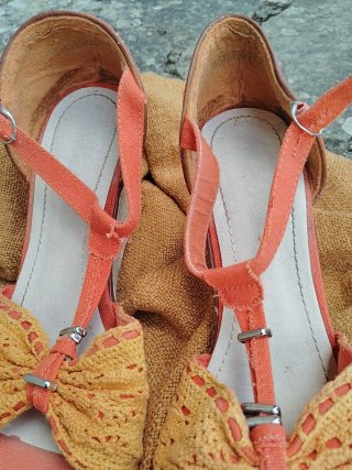 Cuñas esparto naranja