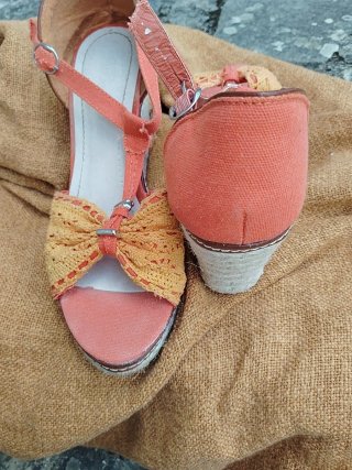 Cuñas esparto naranja