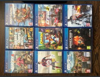 PS4 Slim 1TB + 9 Juegos + 2 Mandos