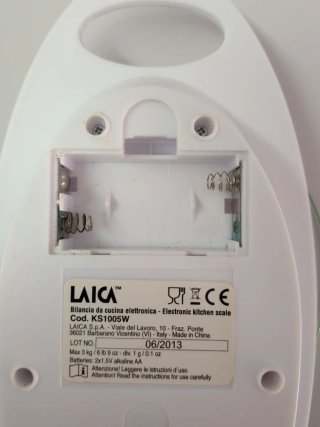 Báscula de cocina Laica blanca