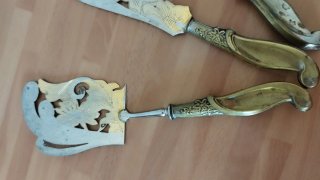 Set 3 cubiertos vintage para servir