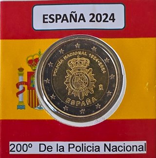 Moneda España 2024 Policía Nacional 200 años