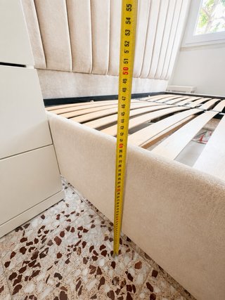 Cama tapizada 180x200 cm Beige