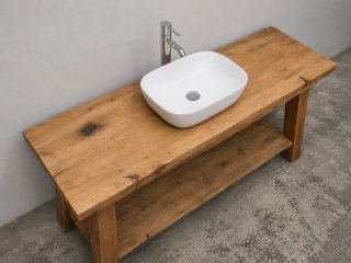 Mueble de  baño de madera maciza