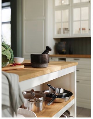 Isla de cocina IKEA TORNVIKEN madera